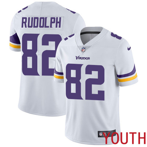 Minnesota Vikings #82 Limited Kyle Rudolph White Nike NFL Road Youth Jersey Vapor Untouchable